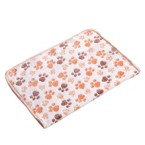 Couverture Molletonnée Pour Chien Et Chiot, Tapis D'hiver Épais Et Chaud, Imprimé Pattes De Corail, Pour Animaux De Compagnie, Nouvelle Collection
