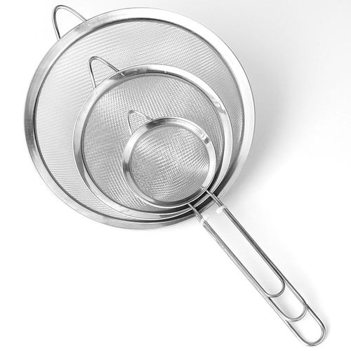 Filtre Cuillère En Fil D'acier Inoxydable, Maille Fine, Passoire À Huile, Passoire À Farine, Tamis, Outils De Cuisson De Pâtisserie, Accessoires De Cuisine