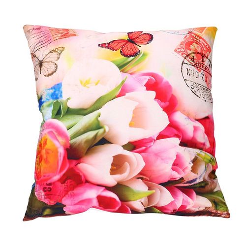 Housse De Coussin En Coton Et Lin Imprimé Floral, Taie D'oreiller Décorative Pour Siège De Voiture, Maison, Canapé Ou Lit, 45x45cm