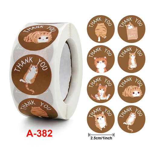 Rouleau D'autocollants Animaux De Dessin Animé Pour Enfants, Étiquette Autocollante Ronde À 500 Chiffres, Pour Enseignant, Encourage, Motivation, H88f