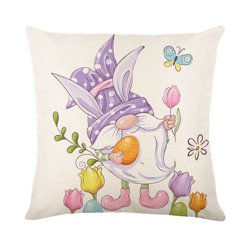 Housse De Coussin De Pâques À Rayures Violettes, Imprimée Dessin Animé, Pour La Maison, Salon, Canapé, 45cm, Nouveau, Livraison Gratuite