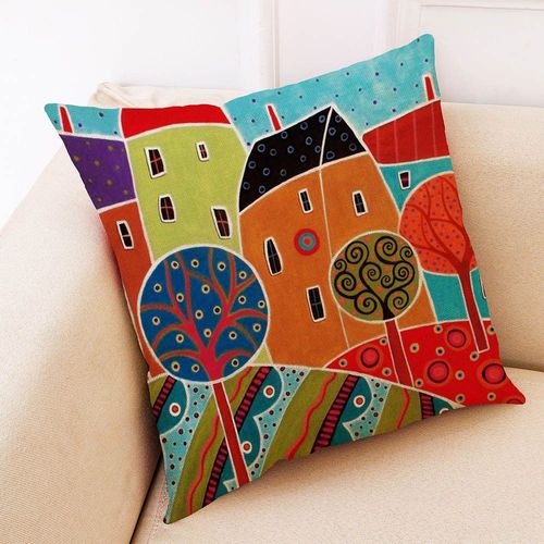 Housse De Coussin Imprimée En Velours, Taie D'oreiller Décorative Pour La Maison, Décoration De Chambre Kawaii
