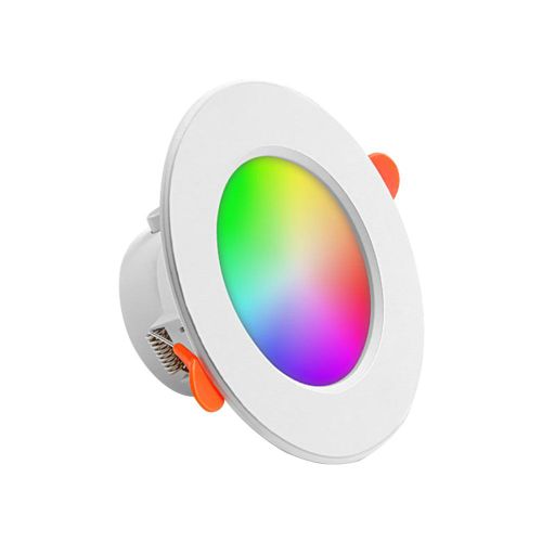 Spot Lumineux Led Rond Intelligent Avec Variateur De Couleur, Luminaire Décoratif D'intérieur, Lumière Chaude Et Froide, Rvb, 10w, 2700-6500k