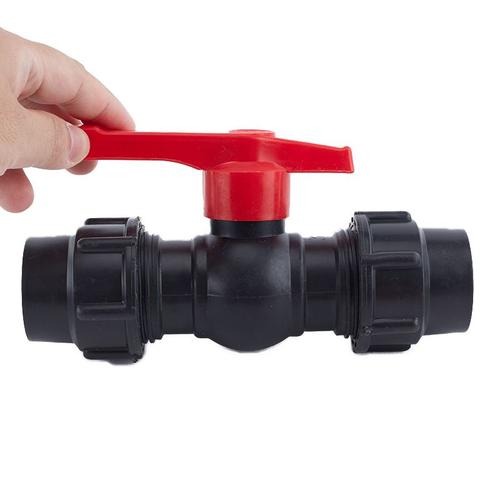 Connecteur de Valve rapide pour tuyau d'eau en plastique, 20/25/32mm, robinets à bille en Tube PE, accessoires de raccords, clé de gradation, outil d'irrigation de l'eau