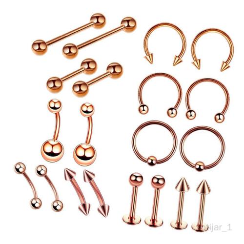 20x / Lot Anneaux De Acier Inoxydable Boucle D'oreille Stud Body 1.2x6 + 3mm