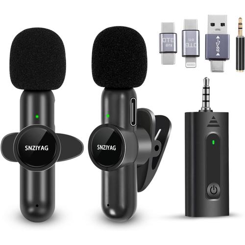 Microphone Cravate sans Fil pour iPhone/téléphones Android/Caméra