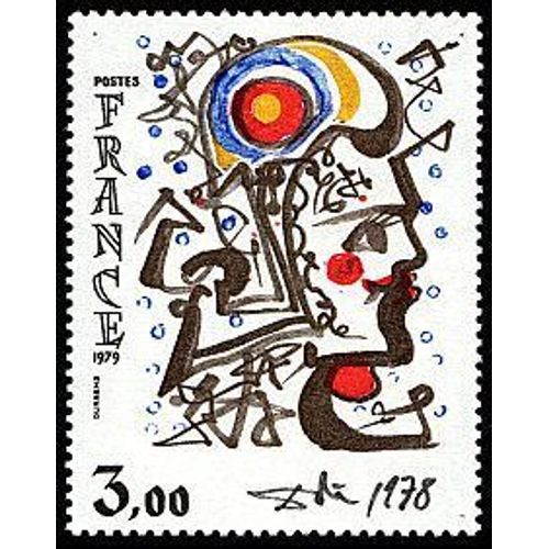 France 1979, Très Beau Timbre Neuf** Luxe Yvert 2067, Oeuvre Originale De Salvador Dali, Marianne.