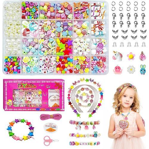 Perles Enfant, Fille Bracelet Bricolage Perles Set, Kit de