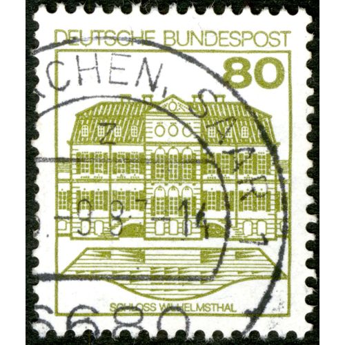 Timbre Oblitéré Deutsche Bundespost, Schloss Wilhelmsthal, 80