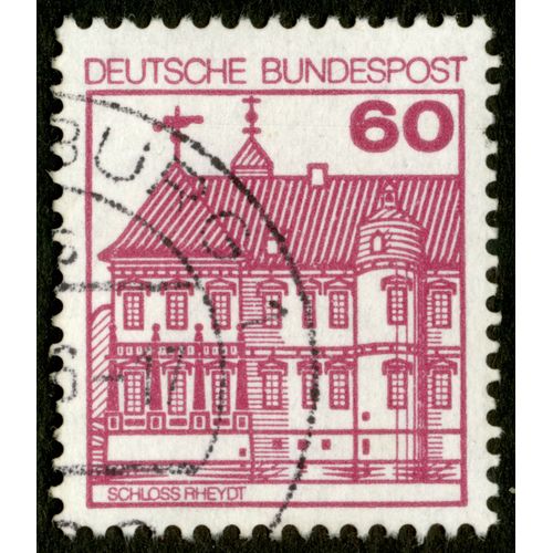 Timbre Oblitéré Deutsche Bundespost, Schloss Rheydt, 60
