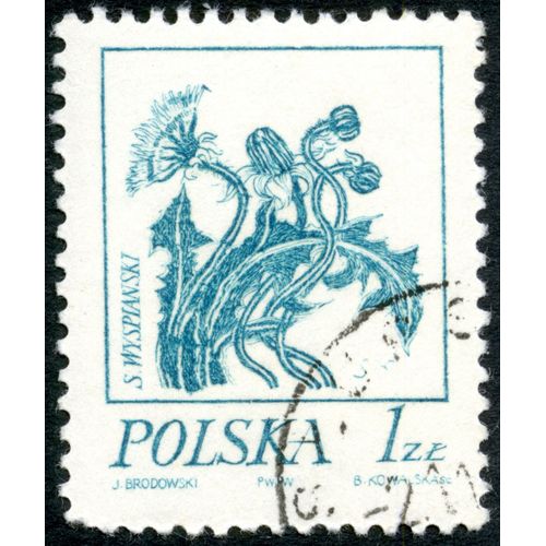 Timbre Oblitéré Polska,S.Wyspianski,J.Brodowski,B.Kowalska,1 Zl