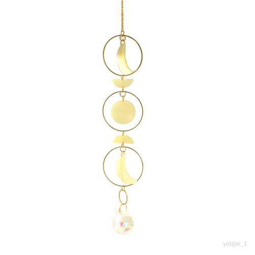 Pendentif avec chaîne Rainbow Make Prisms Decor Ornement Office Garden Party Decor , JAUNE