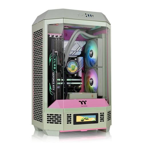 Thermaltake Tt The Tower 300 Matcha Plum - Boîtier mini tour - Vert clair/Rose - Fenêtre