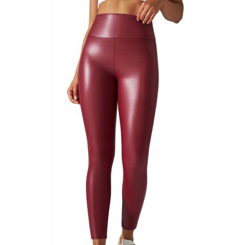 Pantalon De Yoga Leggings En Cuir Pour Femme Avec