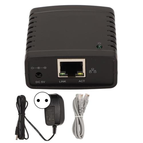 Serveur d'impression USB, Port LAN RJ45 Standard 10 Mbps 100 Mbps Adaptateur D'extension Ethernet USB, Serveur d'impression TCP/IP LPR, pour Imprimante à Aiguille LQ 730K LQ 630K LQ 635K (EU)