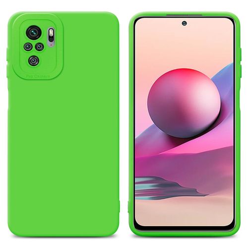 Cadorabo Housse Compatible Avec Xiaomi Redmi Note 10 4g / Redmi Note 10s En Fluid Vert - Étui De Protection En Silicone Tpu Flexible