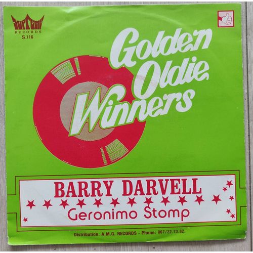 Barry Darvell * Geronimo Stomp *. Vinyle 45 Trs. Reissue, Rockabilly.