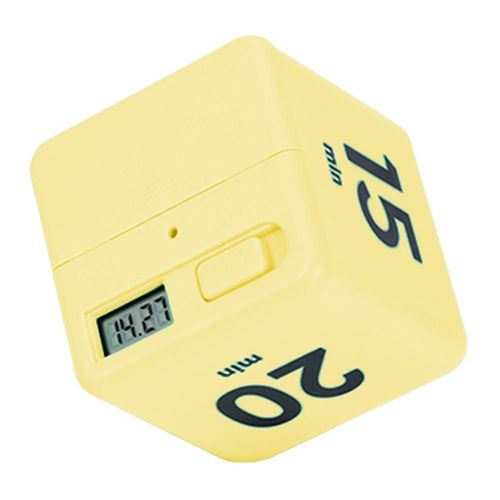 Minuterie Cube Capteur De Gravité Minuterie Flip Minuterie Enfant Minuterie D'entraînement Et Minuterie De Jeu, Jaune