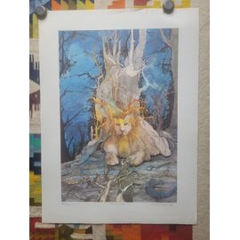 Lithographie De B. Quennehen : Arbre-Lion. N° 82/150, Signé Par L'artiste. Format : 48,5 X 66 Cm.