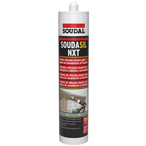 Cartouche de mastic silicone transparent neutre 300ml Soudal