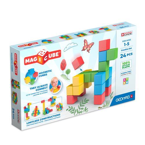 248 Geomag Magicube Re Creative Set 24 - Jeux De Construction - Bloc De Construction Magnétique - Cube Magnétique - Unisexe
