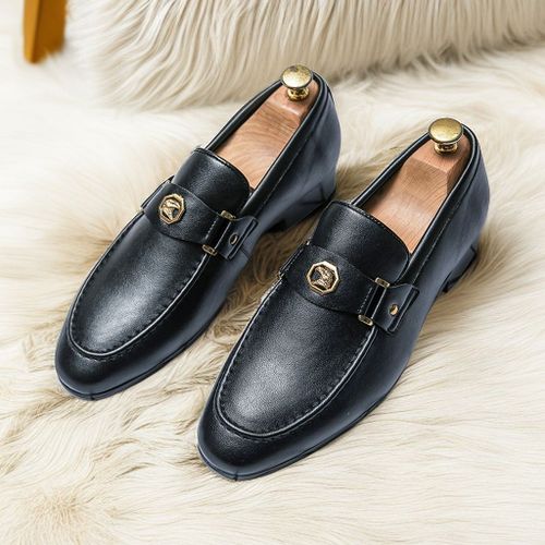 Mocassins Ronds À Enfiler Pour Hommes,Chaussures De Mariage,Chaussures D'affaires Formelles,Monochromatique,Taille 38-47