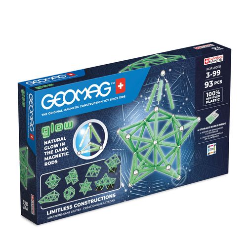 339 Geomag Glow Recycled 93 - Kit De Construction Magnétique Écologique Et Créatif - Jeux De Construction - Unisexe