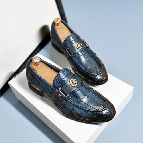 Mocassins Ronds À Enfiler Pour Hommes,Chaussures De Mariage,Chaussures D'affaires Formelles,Monochromatique,Taille 38-47