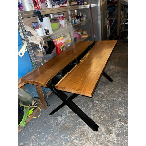 Table Epoxy Bois Massif Merisier