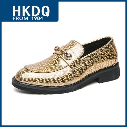 Chaussures Hkdqmocassins Enfiler En Cuir Verni Pailmétrage Pour Hommeschaussures Provoquéléganteschaussures Socialesbleuluxemode