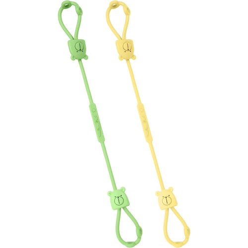 Sangle De Sécurité Extensible En Silicone,2pcs Sangle De Jouet Pour Bébé Réglable Pour Poussette,Chaise Haute,Berceau,Paniers Suspendus,Sacs