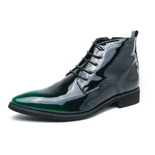 Chaussures Bottes Provoqué Pointues Paillettes Pour Hommeschaussures De Mariage Carillon Hautcuir Vernisocialélégantluxe