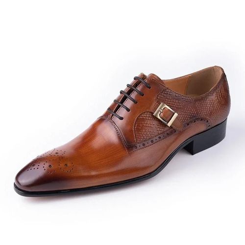 Chaussures Chaussures Formelles En Cuir Véritable Pour Hommes D'affairesrobe De Mariée La Modechaussure Sociale Oxfordchaussures De Soiréelégantes Pour Hommes