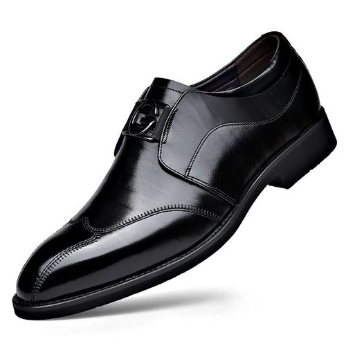 Chaussures Chaussures D'affaires En Cuir Pu Pour Hommesmocassins Décontractés Respirantschaussures Provoquéchaussures De Marche Légèresnoirgrande Taille