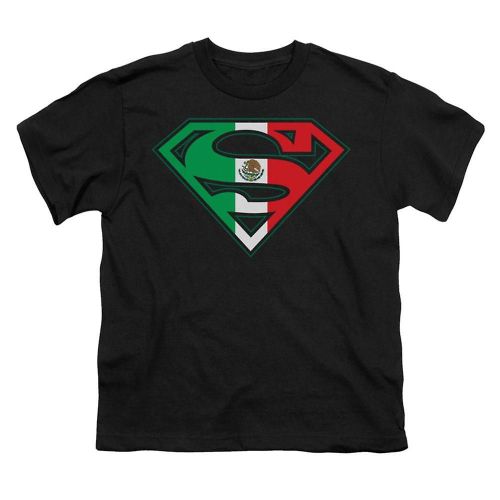 Superman Mexican Flag Shield Youth T-Shirt
