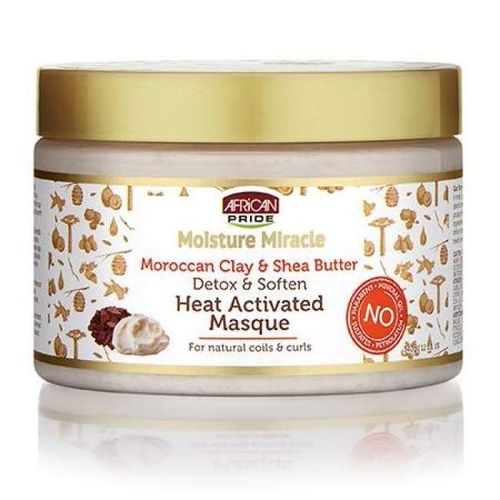 African Pride Moist Miracle Masque Marocain À L'argile Et Au Beurre De Karité 12 Oz 
