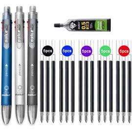 Lot de 3 stylos à bille rétractables multicolores 6 en 1 - 25