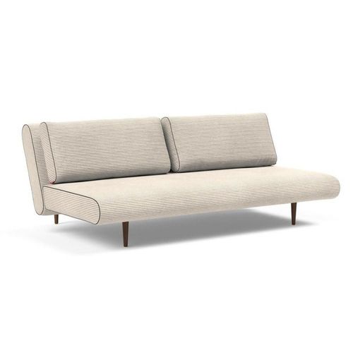 Innovation Living Canape Lit Design Unfurl Lounger Convertible 200*140 Cm Tissu Corduroy Ivoire