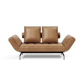 Canapé Design Ghia Laser Convertible Lit 210*80 Cm Tissu Faunal Marron