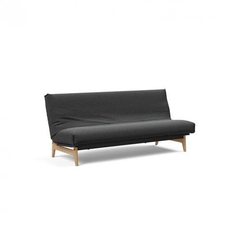 Canapé Lit Aslak 120 Nordic Cover Soft Spring Tissu 529 Bouclé Charcoal