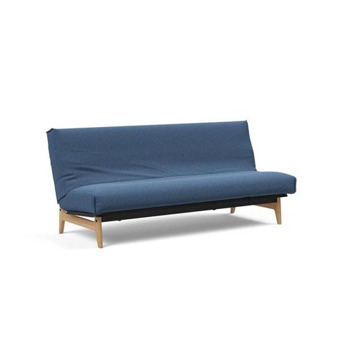 Canapé Lit Aslak 120 Nordic Cover Soft Spring Tissu 537 Bouclé Bleu
