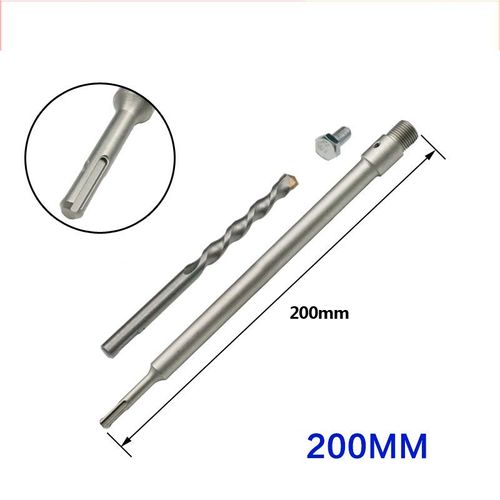 Scie cloche à béton SDS,30-160mm,foret à noyau creux électrique,tige 110-530mm,foret à noyau,outil de propositions de murs en pierre de ciment - Type 200mm #A