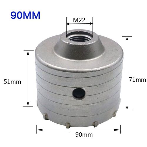 Scie cloche à béton SDS,30-160mm,foret à noyau creux électrique,tige 110-530mm,foret à noyau,outil de propositions de murs en pierre de ciment - Type 90mm