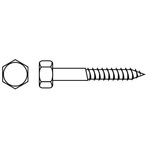 Tirefond tête hexagonale zingué Viswood