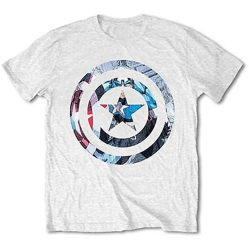 Captain America Knock Out Short Sleeve White T-Shirt