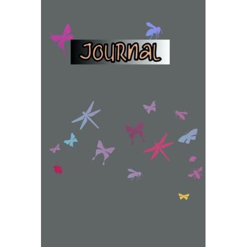 Journal: Cool Nature Butterfly And Insect Design/College Ruled 6x9 150 Page Lined