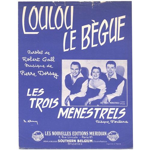 Loulou Le Bègue /De Robert Gall Et Pierre Dorsey / Les Trois Ménestrels / 1960 / Piano Et Chant