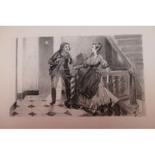 Ancien Dessin Signé Georges Recipon À L'encre Et Crayon +