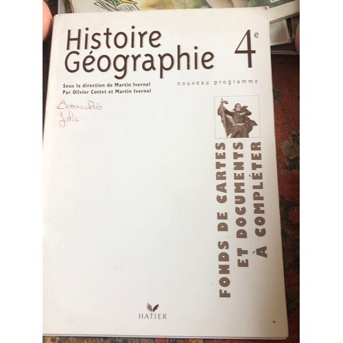 Fonds De Cartes Et Documents D’Histoire Et De Géographie. Programme De 4ème 