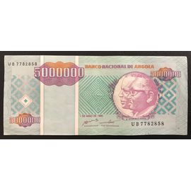 5 000 000 Kwanzas Reajustados - José Edouardo Dos Santos - 1995 - Angola